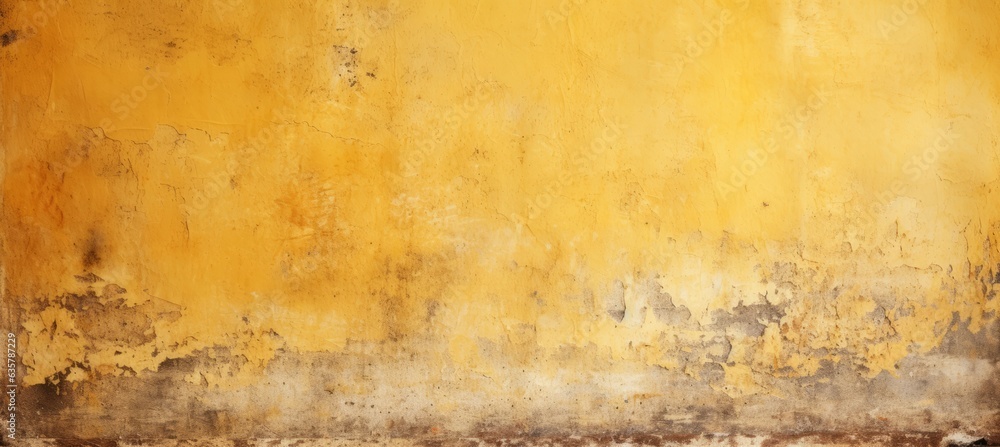 Fototapeta premium Dirty yellow wall texture background. Generative AI technology.