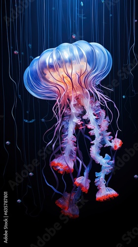 Big jellyfish in the depths...