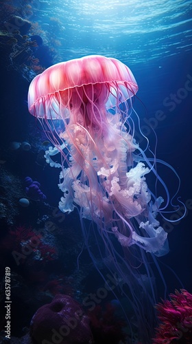 Big jellyfish in the depths...