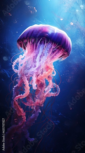 Big jellyfish in the depths...