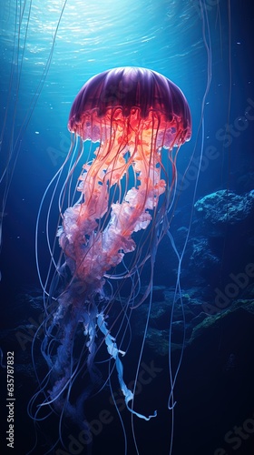 Big jellyfish in the depths...