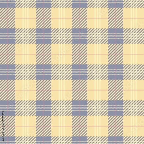  Tartan seamless pattern, purple and yellow can be used in fashion design. Bedding, curtains, tablecloths