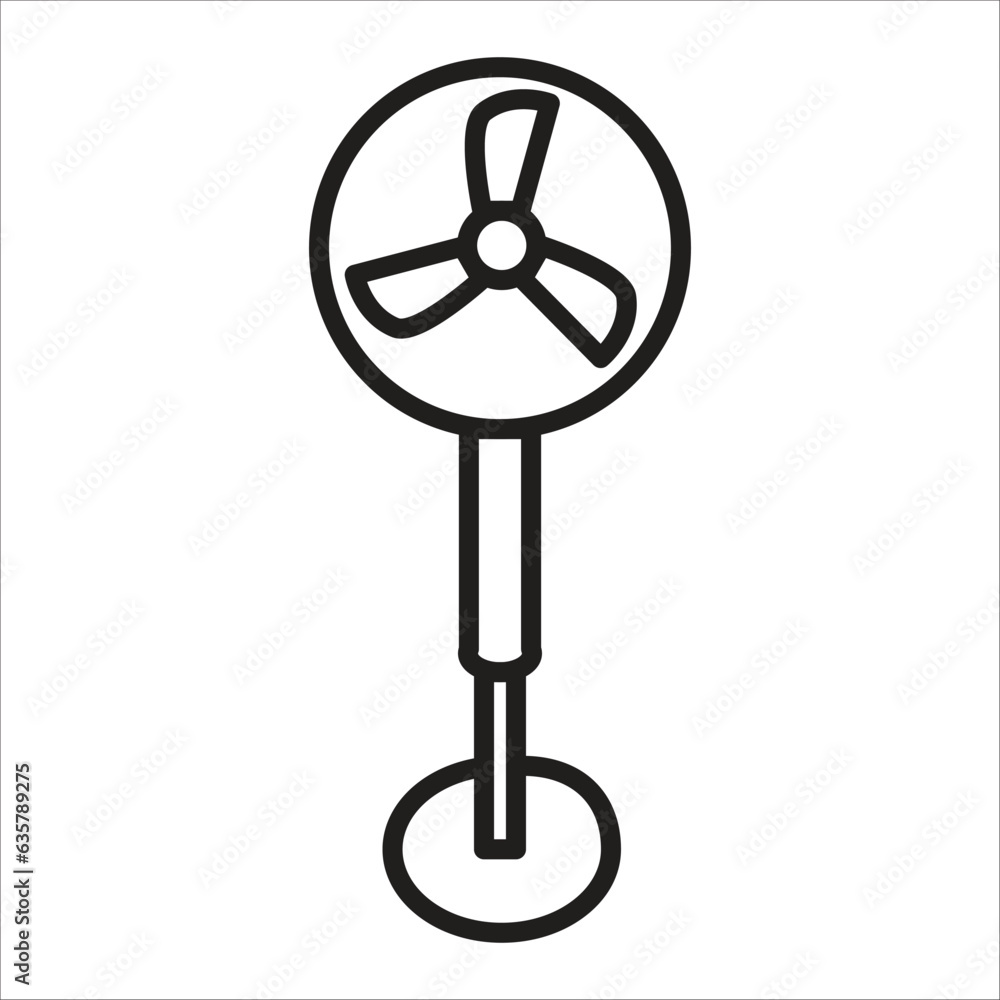 Obraz premium stand fan vector icon line template