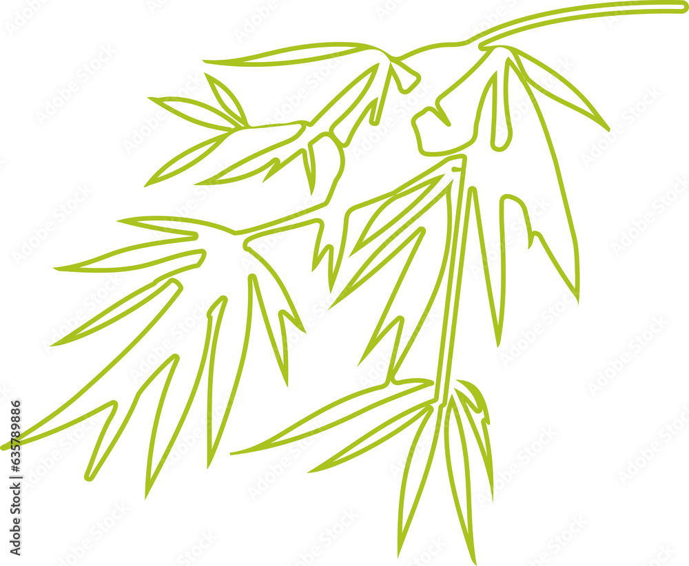 Bamboo leaf outline icon Bamboo leaf outline icon