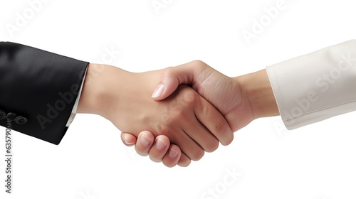 A business deal handshake after an agreement represents a business concept, transparent background photo