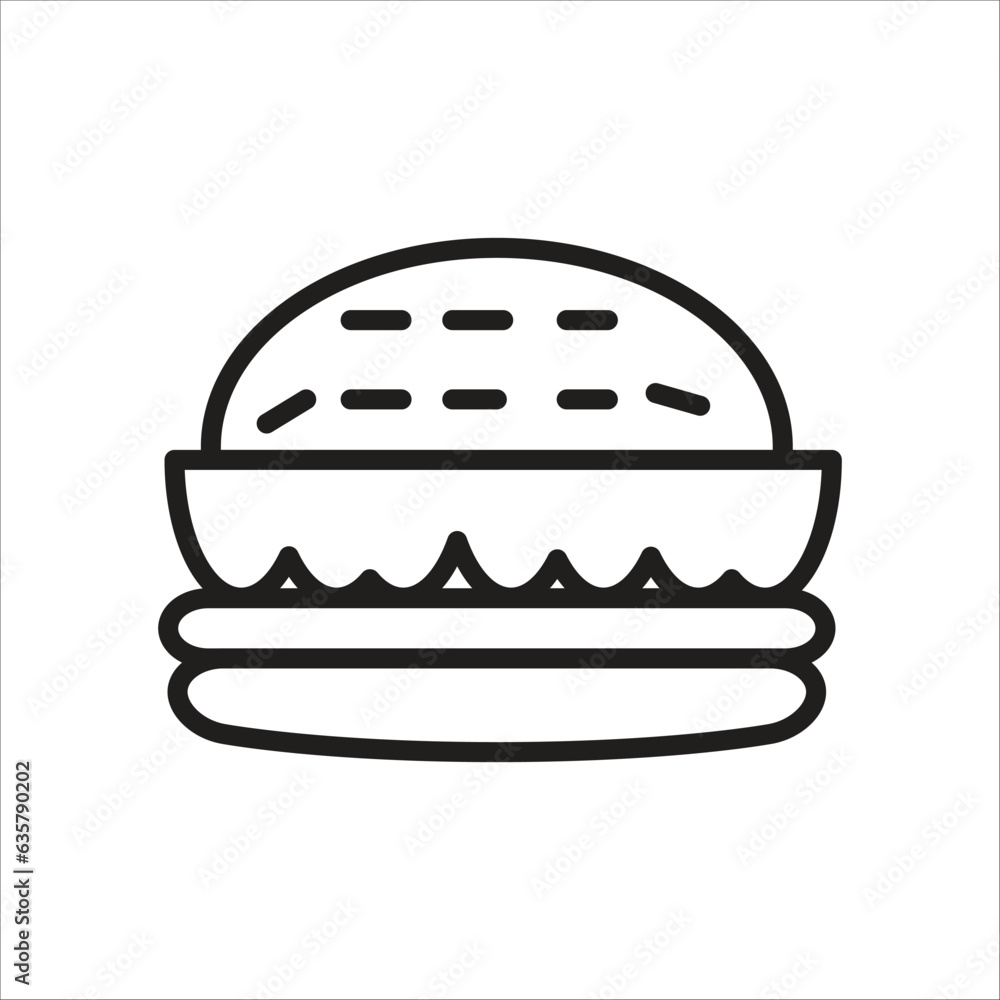 hamburger vector icon line template