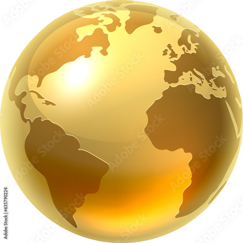 World Globe Earth Global Map Woodcut Planet