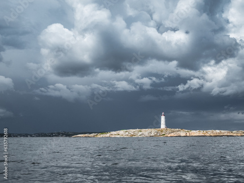 Lighthouse in storm