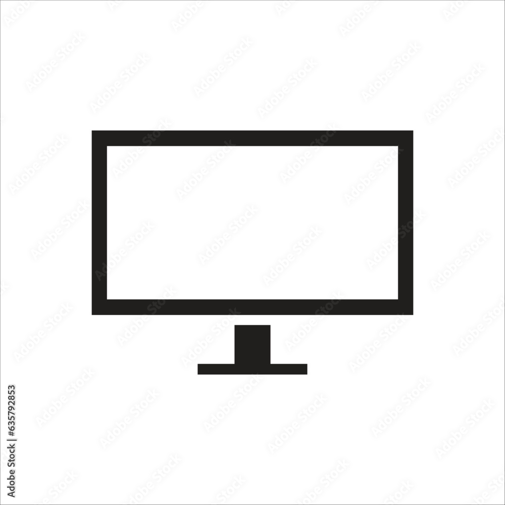 monitor vector icon line template monitor vector icon line template