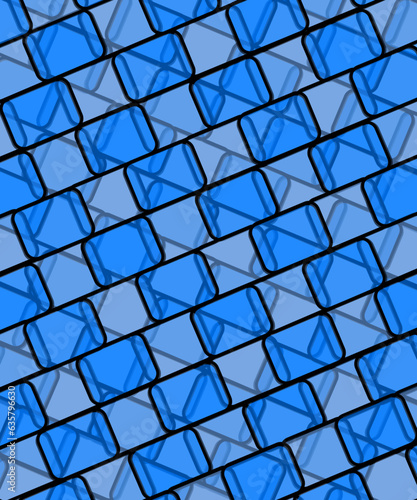 blue film pattern cubes.Colorful hand drawn patchwork flat cartoon seamless pattern. Handmade patch work quilt style background for textile concept or fun modern backdrop design.