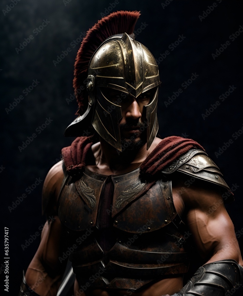 A warrior in armor holding a sword A warrior in armor holding a sword