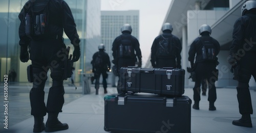 Cyber-forensics team arrives with specialized equipment.