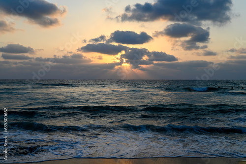 sunset on the beach