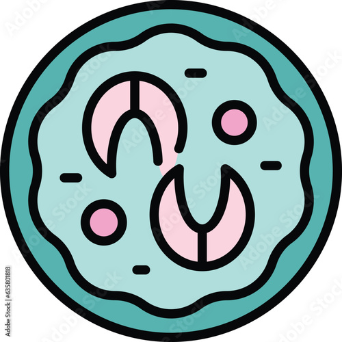 Caribbean fish icon outline vector. Peri food. Ceviche dish color flat