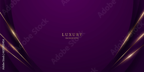 purple abstract background with luxury golden elements vector illustration