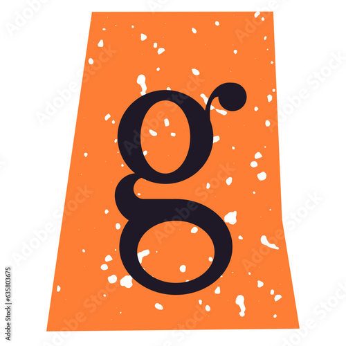 Magazine cutout letter g