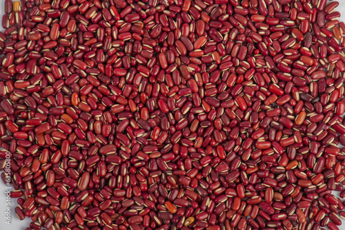  Red kidney beans on white background