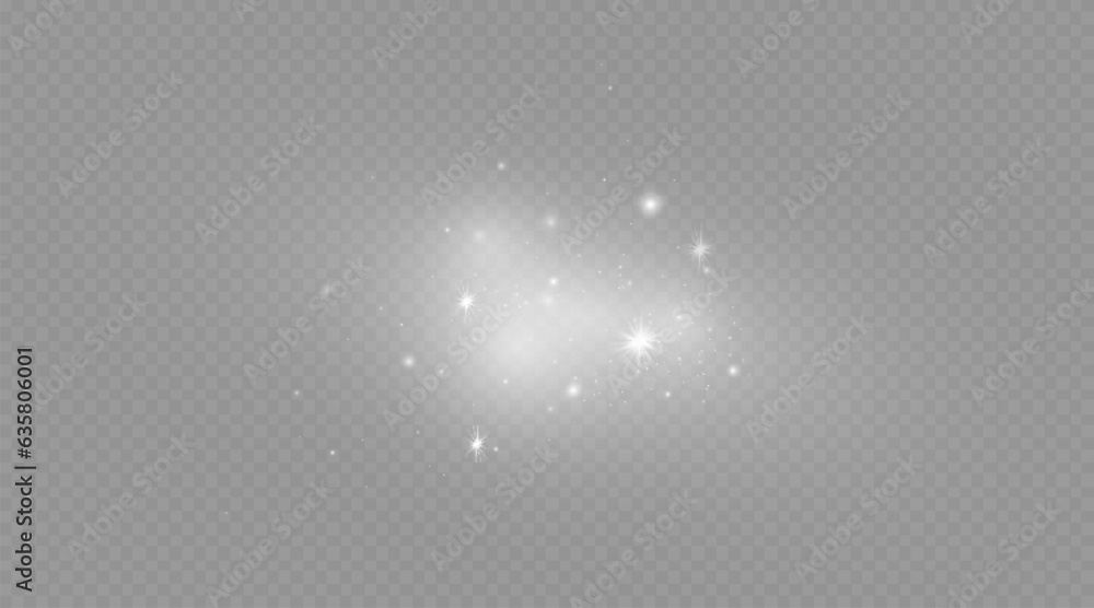 Dust sparks and stars shine with a special light. Christmas light effect. Glittering particles of magic dust.Vector sparkles on a transparent background. Dust sparks and stars shine with a special light. Christmas light effect. Glittering particles of magic dust.Vector sparkles on a transparent background.
