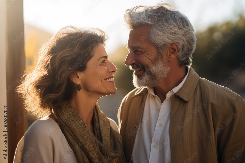 An Older Couple Smiling and Embracing Each Other. A fictional character Created By Generated AI. An Older Couple Smiling and Embracing Each Other. A fictional character Created By Generated AI.