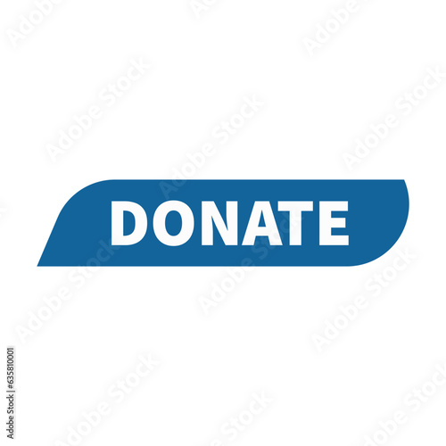 Donate In Blue Rectangle Unique Shape For Fundraising Initiative
