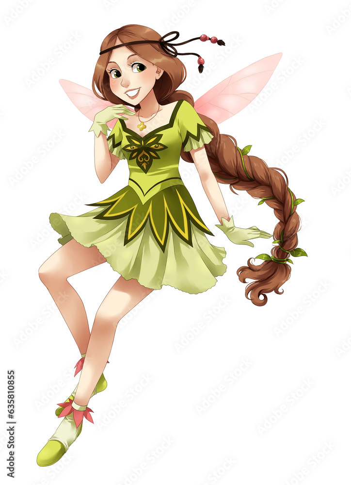 cartoon fairy tale character elf princess isolated illustration for children cartoon fairy tale character elf princess isolated illustration for children