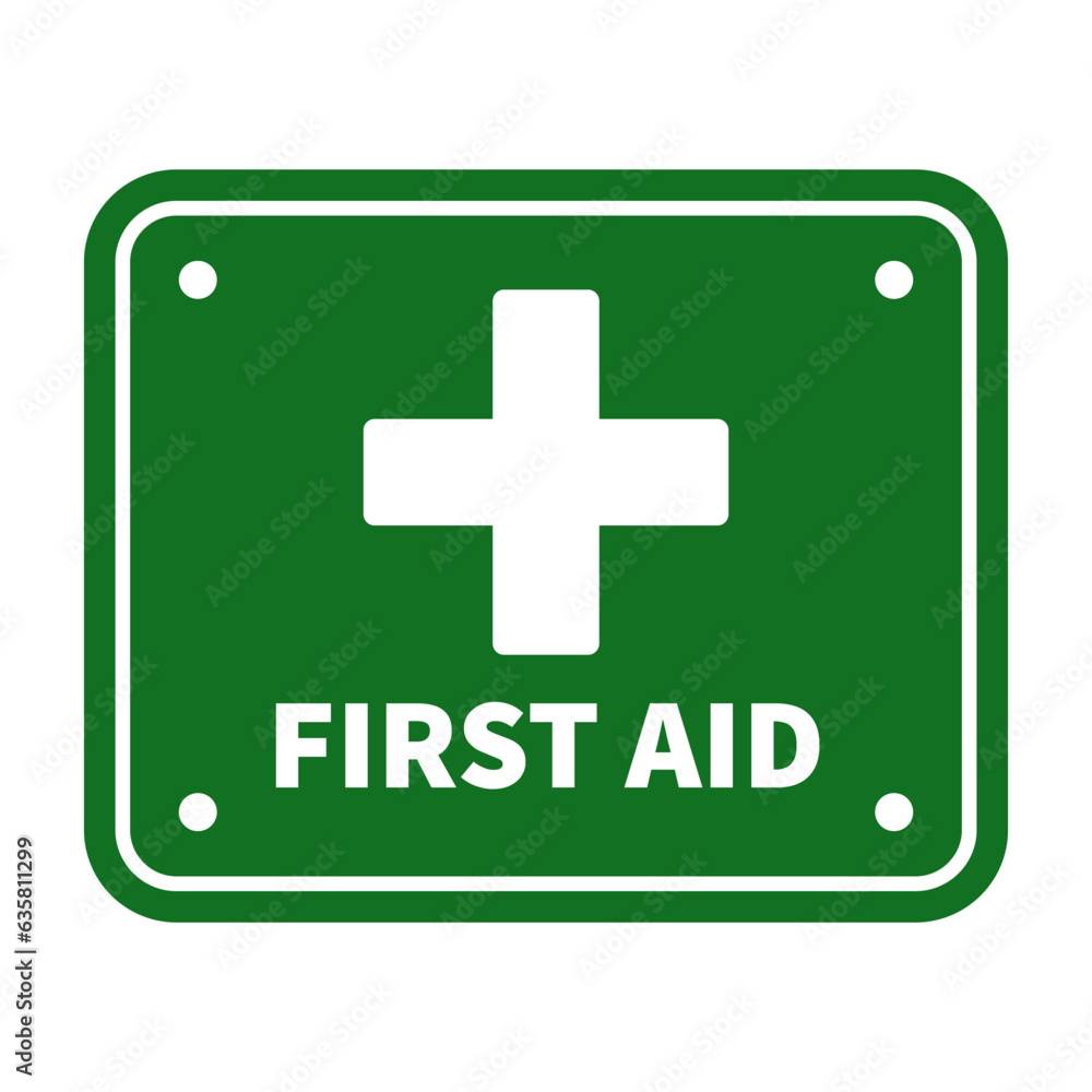 First Aid Sign In Green Rectangle Shape With White Line For Medical
First Aid Sign In Green Rectangle Shape With White Line For Medical