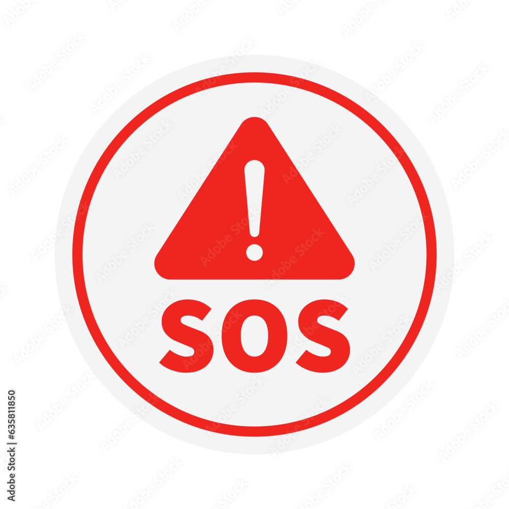 Sos Emergency Sign In White Red Circle Shape With Line For Help Service
Sos Emergency Sign In White Red Circle Shape With Line For Help Service