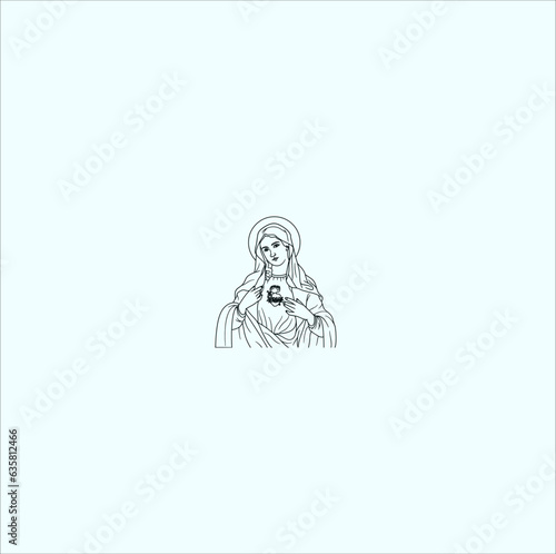 THESE HIGH QUALITY MOTHER MARIA VECTOR FOR USING VARIOUS TYPES OF DESIGN WORKS LIKE T-SHIRT, LOGO, TATTOO AND HOME WALL DESIGN