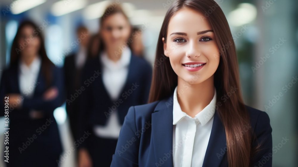 A young business student standing in business school A young business student standing in business school