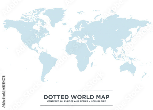 ヨーロッパ、アフリカを中心とした世界地図。　中サイズ。