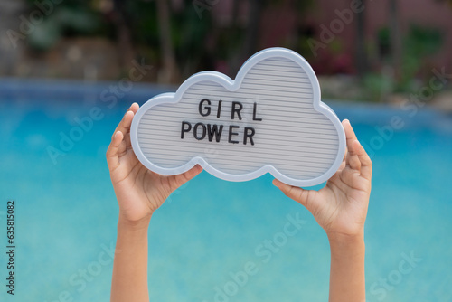 Girl Power cloud in hand