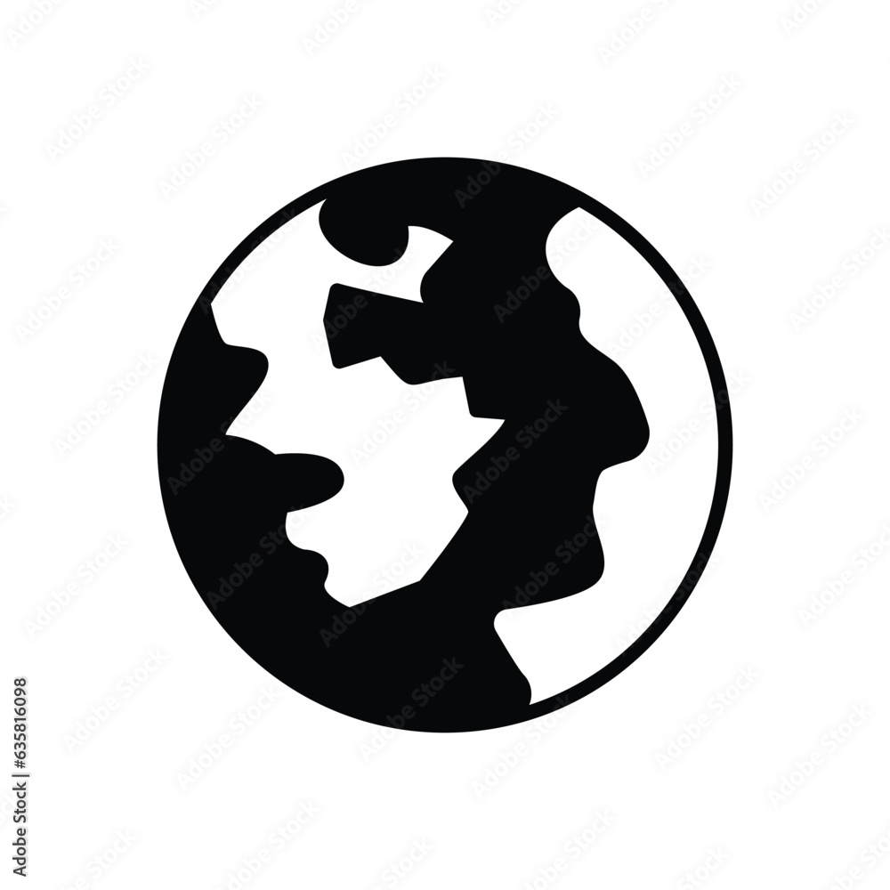 earth icon vector stock illustration.