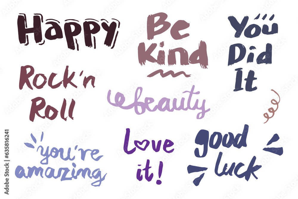 Fototapeta premium Cute Good Quote Hand Drawn Doodle