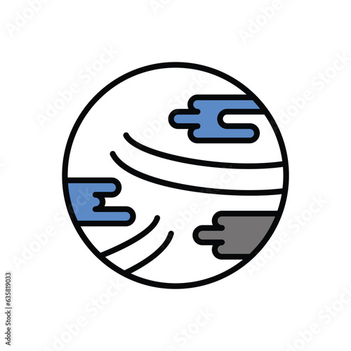 mercury icon vector stock illustration.