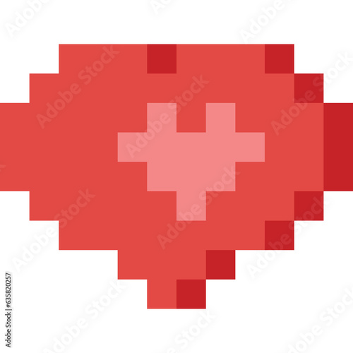 Pixel art valentine heart icon 11 © Patinya_P_Ang