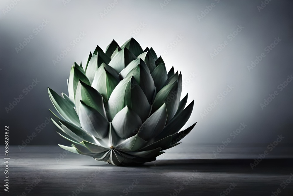Artichoke on a neutral background created by AI Artichoke on a neutral background created by AI