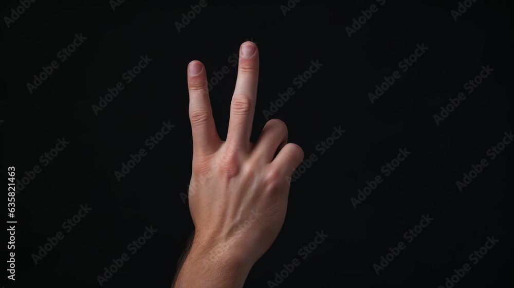 Finger peace sign. Finger peace sign.