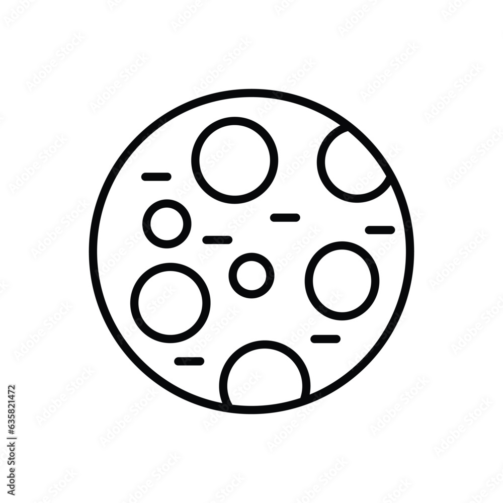 moon phase icon vector stock illustration.