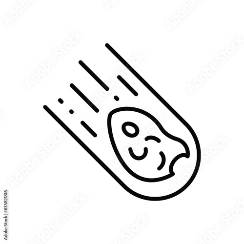 asteriod icon vector stock illustration.