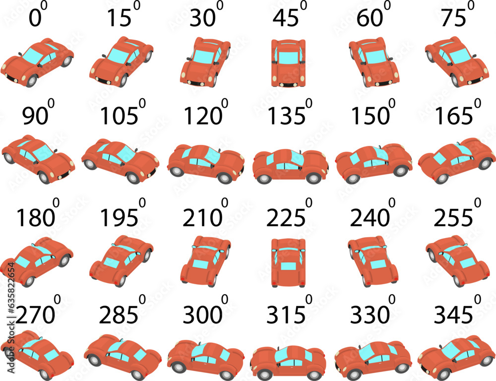 Poster A set of 24 old racing car from different angles – Muurposter ...
