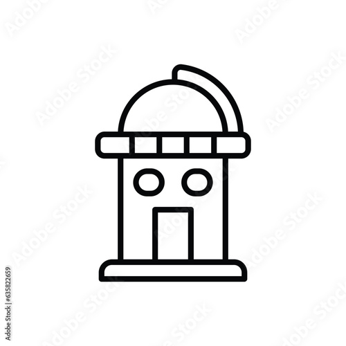 observatory icon vector stock illustration.