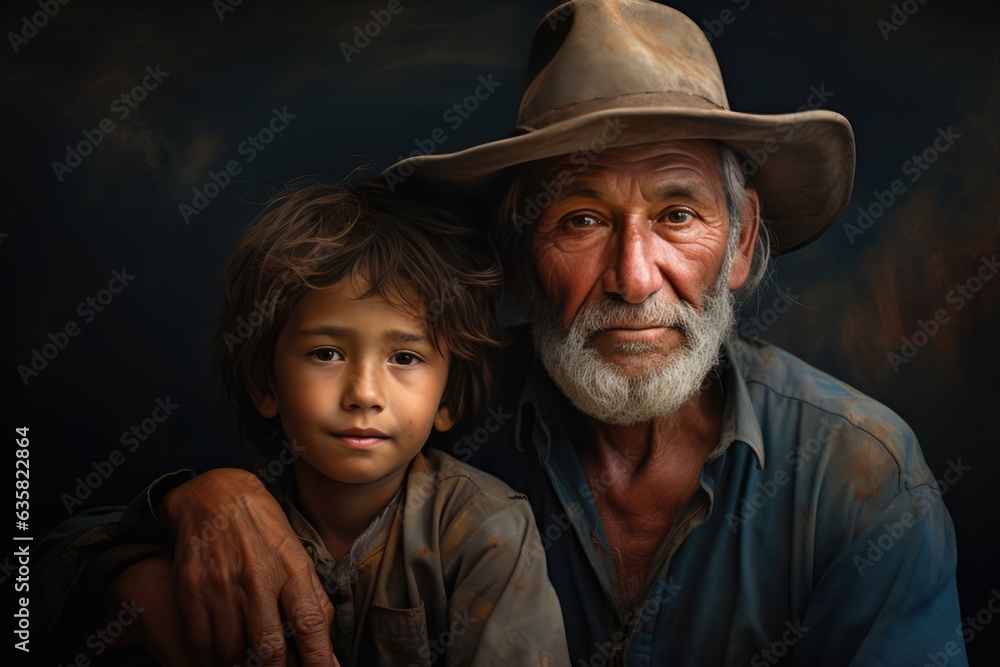 An Old Man and a Child - A Heartwarming Connection. A fictional character Created By Generated AI. An Old Man and a Child - A Heartwarming Connection. A fictional character Created By Generated AI.
