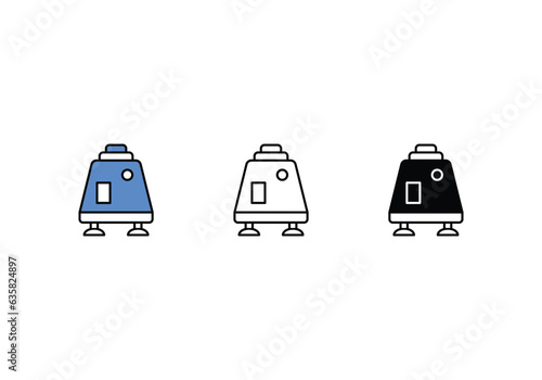 space capsule icon vector stock illustration.