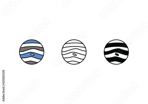 jupiter icon vector stock illustration.