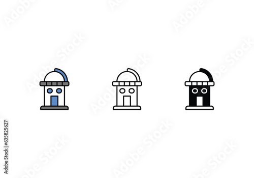 observatory icon vector stock illustration.