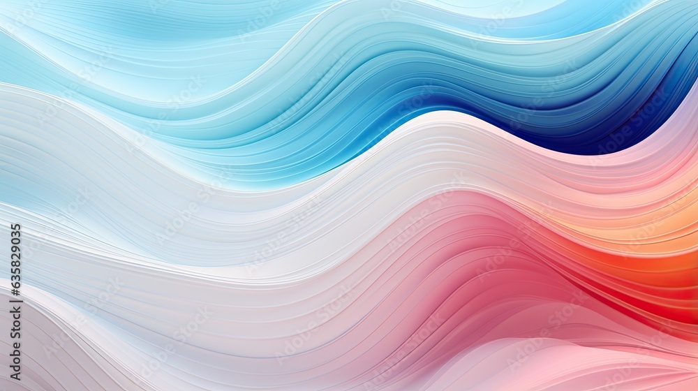 Fototapeta premium Cosmic plastic waves with gradient embrace