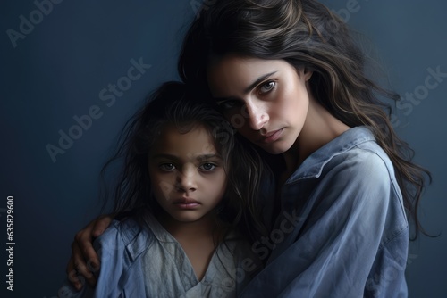 A Mother and Daughter s Embrace. A fictional character Created By Generated AI.