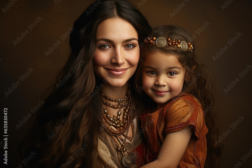 A Mother and Daughter's Embrace. A fictional character Created By Generated AI. A Mother and Daughter's Embrace. A fictional character Created By Generated AI.