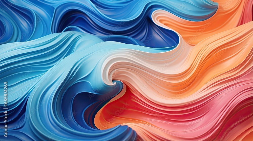 Plastic waves in a gradient river of colors Plastic waves in a gradient river of colors