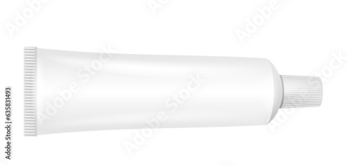 White tube mock-up - gel or toothpaste  photo